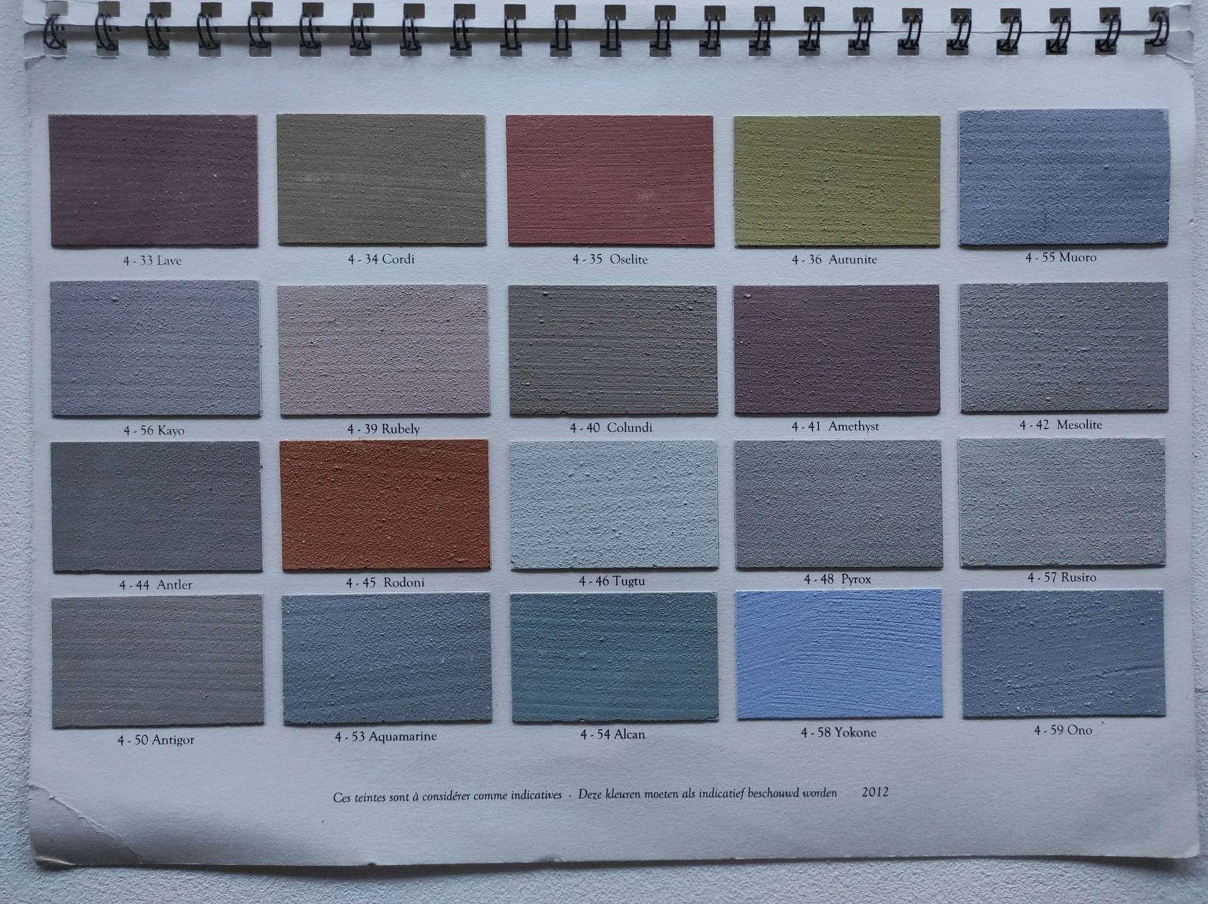 Color Argile Nuancier argile 2012 P2 - Matériaux écologiques